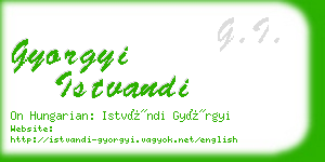 gyorgyi istvandi business card